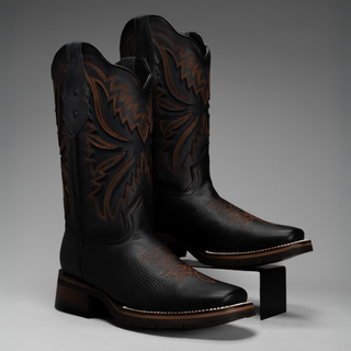 Men's 518 Leather Square Toe Cowboy Boots