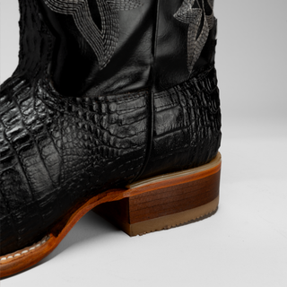 Men's Caiman Leather Pointed Toe Cowboy Boots