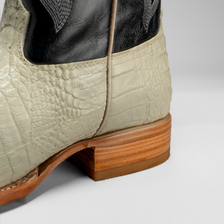 Men's Caiman Leather Pointed Toe Cowboy Boots