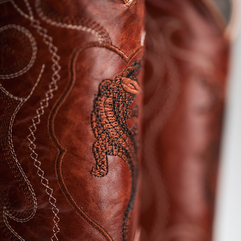 Load image into Gallery viewer, JB904 Cognac Men&#39;s Western Boots: J Toe Cowboy  boots in Genuine Leather
