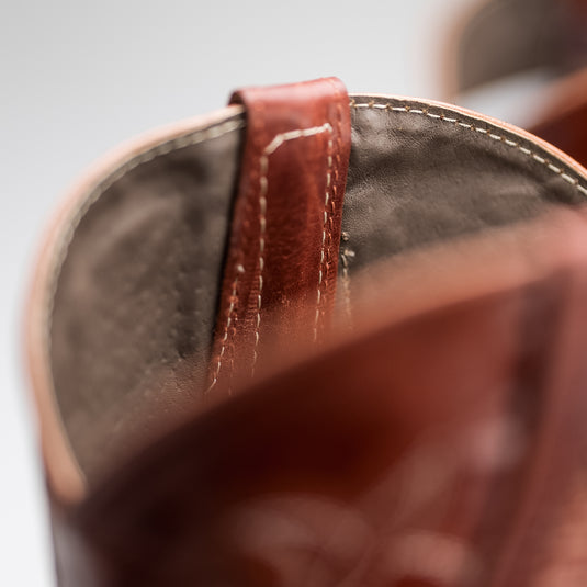 JB904 Cognac Men's Western Boots: J Toe Cowboy  boots in Genuine Leather