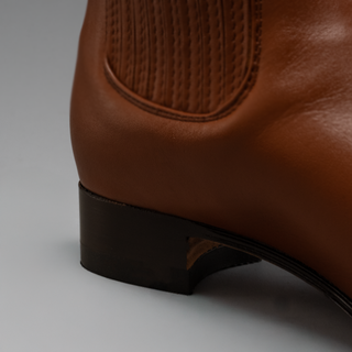 Men's Charro Leather Round Toe Ankle Boot