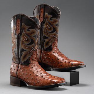 Cognac boot and belt combo