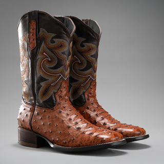 Cognac boot and belt combo