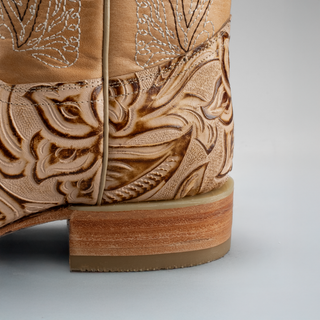 Men's 569 Sincelado Engraved Leather Square Toe Cowboy Boots