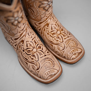Men's 569 Sincelado Engraved Leather Square Toe Cowboy Boots