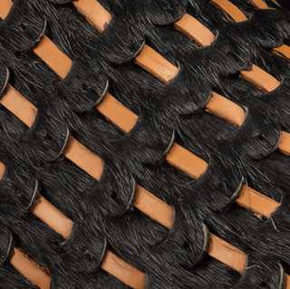 Men's Braided Leather and Hair Tribute Square Toe Boot