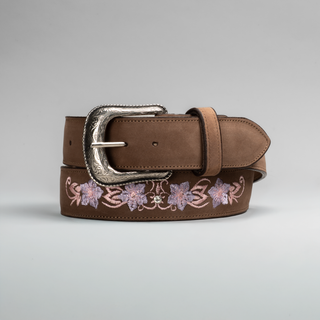 Women's Jasmin Leather Artisanal Embroidery Cowboy Belt