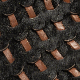 Men's Braided Leather and Hair Tribute Square Toe Ankle Boot