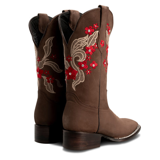 JB 16-06 Sand, Premium Women's Square Toe Western Boots.