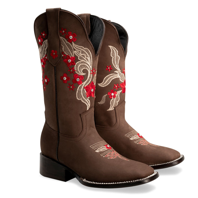 JB 16-06 Sand, Premium Women's Square Toe Western Boots.