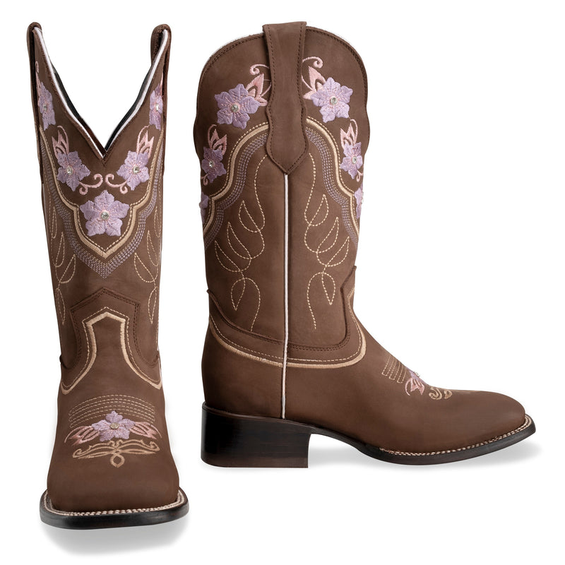 Load image into Gallery viewer, Joe boots Jazmin sand Premium Women&#39;s Cowboy Embroidered Boots: Square Toe Western BootJazmin
