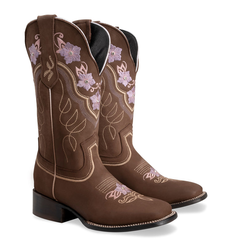 Load image into Gallery viewer, Joe boots Jazmin sand Premium Women&#39;s Cowboy Embroidered Boots: Square Toe Western BootJazmin
