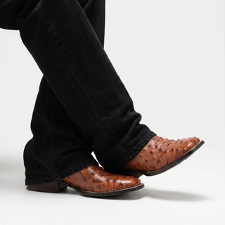 Cognac boot and belt combo
