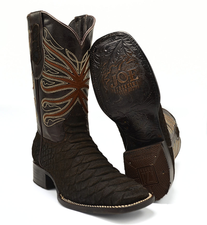 Load image into Gallery viewer, RC Viper Brown Print Men&#39;s Western Boots: Square Toe Cowboy &amp; Rodeo Boots in Genuine Leather
