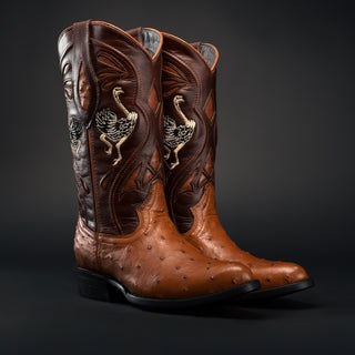 Men's Ostrich Original Exotic J Toe Cowboy Boot
