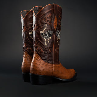 Men's Ostrich Original Exotic J Toe Cowboy Boot