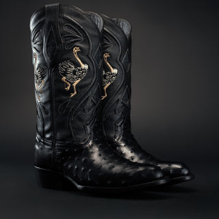 Men's Ostrich Original Exotic J Toe Cowboy Boot