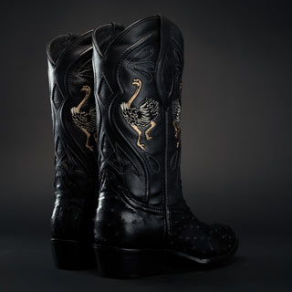Men's Ostrich Original Exotic J Toe Cowboy Boot