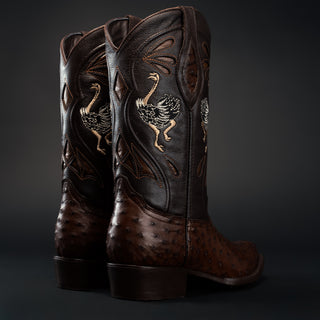 Men's Ostrich Original Exotic J Toe Cowboy Boot