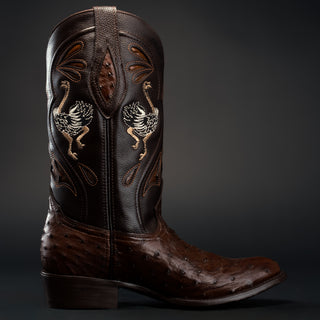 Men's Ostrich Original Exotic J Toe Cowboy Boot
