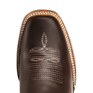 Joe Boots 512 Brown Combo Men's Western Boots: Square Toe Cowboy & Rodeo Boots with Genuine Leather Belt and Phone Case