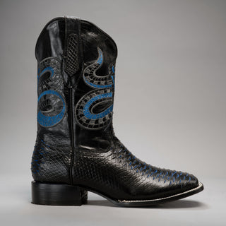 Men's VIPER Python Square Toe Cowboy Boots and Belt Combo
