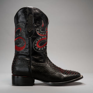 Men's VIPER Python Square Toe Cowboy Boots and Belt Combo