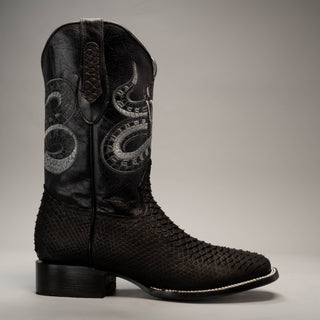 Men's VIPER Python Square Toe Cowboy Boots and Belt Combo