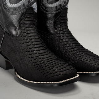 Men's VIPER Python Square Toe Cowboy Boots and Belt Combo