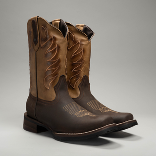 Men's 587 Leather Square Toe Cowboy Boots Combo