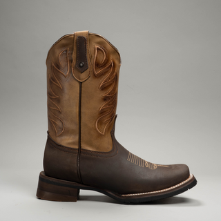 Men's 587 Leather Square Toe Cowboy Boots Combo