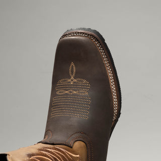Men's 587 Leather Square Toe Cowboy Boots Combo