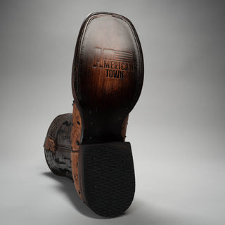 Men's Ostrich Tribute Square Toe Cowboy Boot
