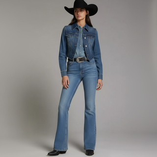 Women's Western Bootcut High Waist Stretch Premium Jeans
