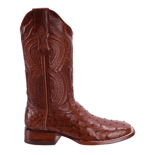 JB703 Square Toe Rodeo Boot Ostrich Original Leather Chedron