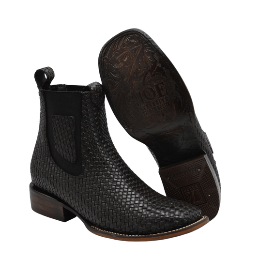 Joe boots 710 Tobacco  Men’s Short Ankle Western Boots , square toe cowboy short boot , Bota Rodeo