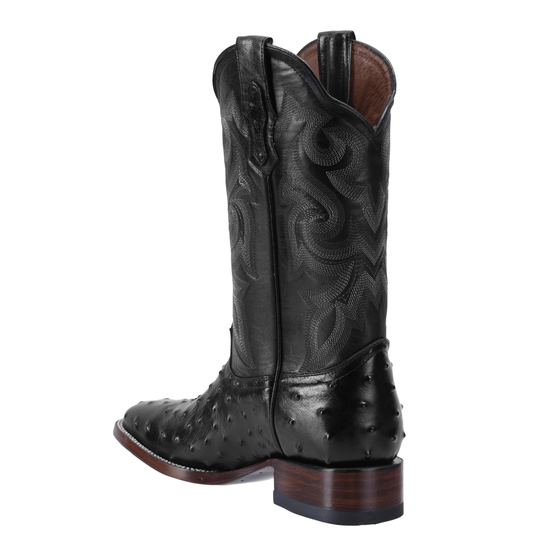 BD701 Black Men's Western Boots: Square Toe Cowboy & Rodeo Boots in Genuine Leather