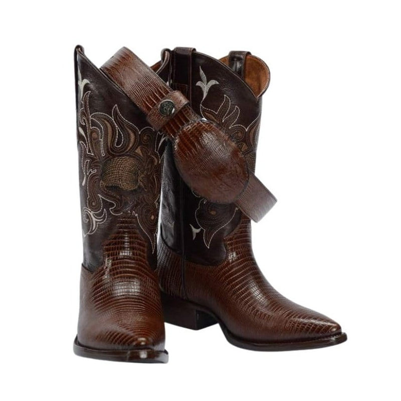 Load image into Gallery viewer, Combo JB913 J Toe Boot Print Leather Armadillo Honey
