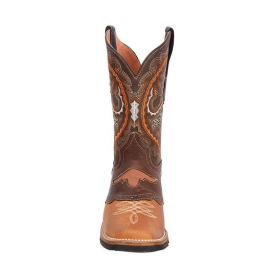 VE-030 TAN Torito Men's Western Boots: Square Toe Cowboy & Rodeo Boots in Genuine Leather
