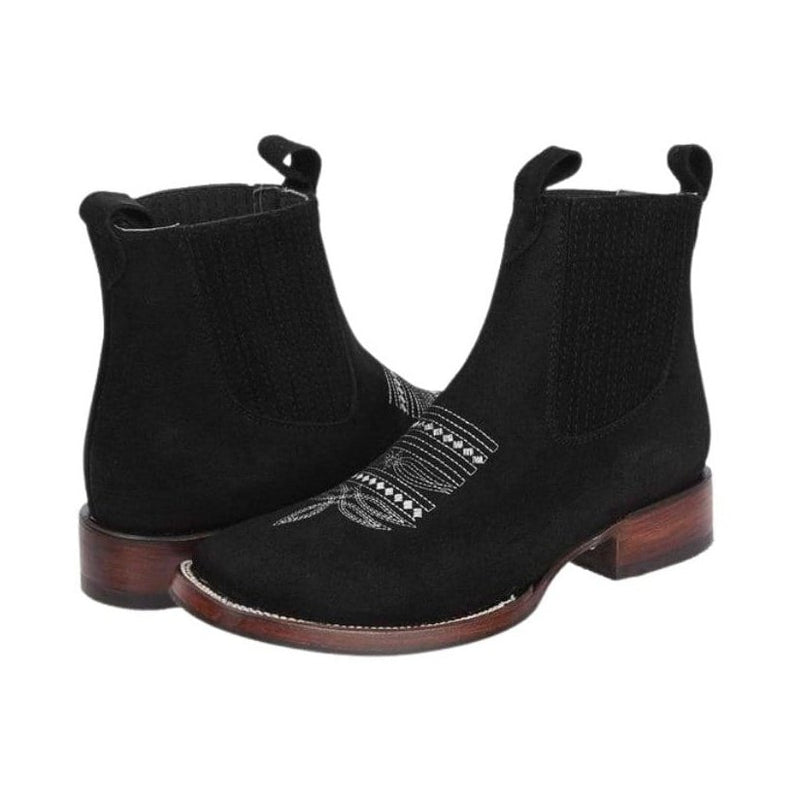 Load image into Gallery viewer, JB723 Short Boot Rodeo Nobuck Black / WIDE EE LAST-ONE NUMBER LESS RECOMMENDED
