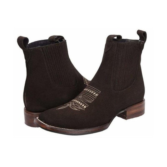 JB723 Short Boot Nobuck Chocolate / WIDE EE LAST-ONE NUMBER LESS RECOMMENDED
