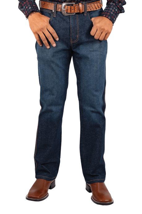 Men Dark Blue Classic Bootcut Premium Jeans