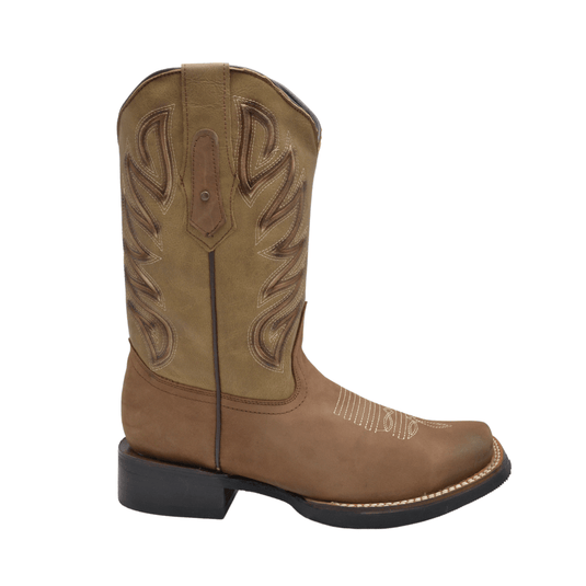 Joe boots 587 Combo Men's Western Boots: Square Toe Cowboy & Rodeo Boots in Genuine Leather Belt CB11