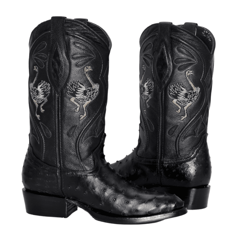Load image into Gallery viewer, JB903 J Toe Ostrich Original  Boot Black
