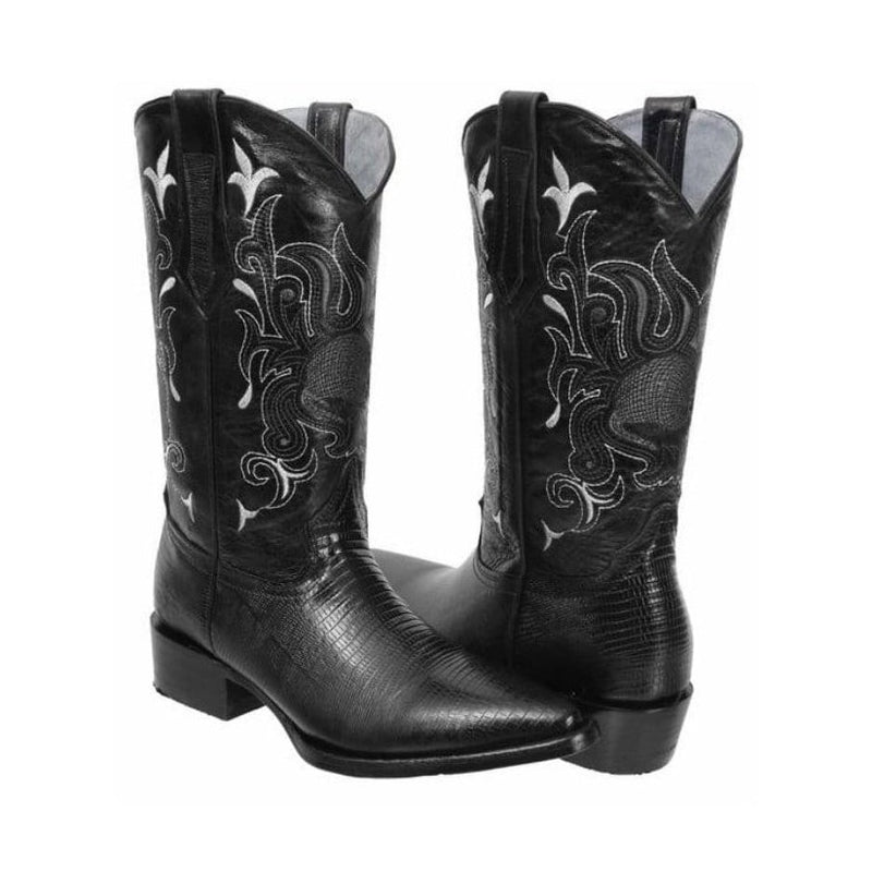 Load image into Gallery viewer, 913 J Toe Boot Print Leather Armadillo Black

