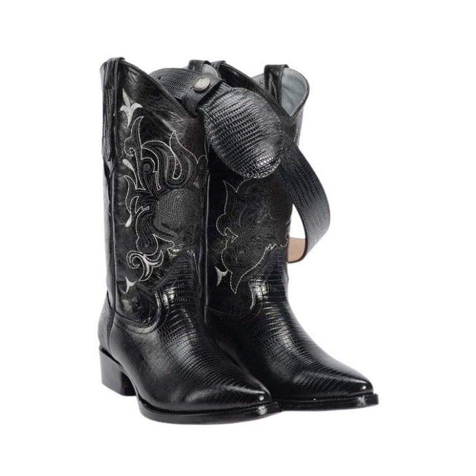 Joe boots 913 Black Combo Men's Western Boots: J Toe Cowboy boots in Lizard tribute Leather 013 Belt