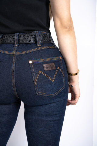 Women Dark Blue Classic Bootcut Premium Jeans