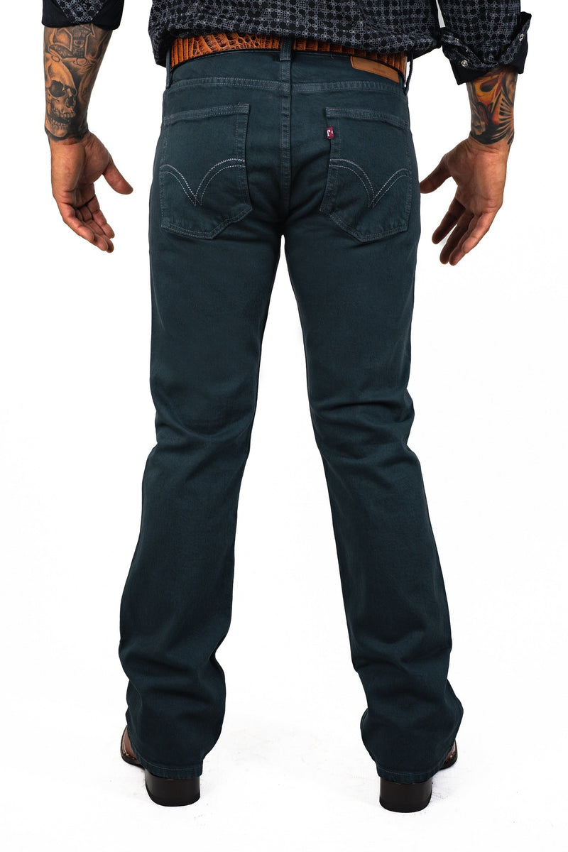 Load image into Gallery viewer, LV Men Gray Classic Bootcut Premium Jeans
