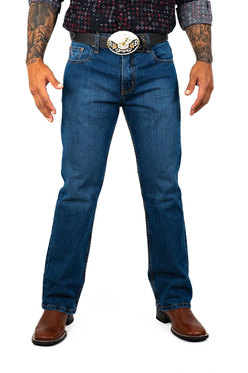 Load image into Gallery viewer, Men Light Blue Classic Bootcut Premium Jeans
